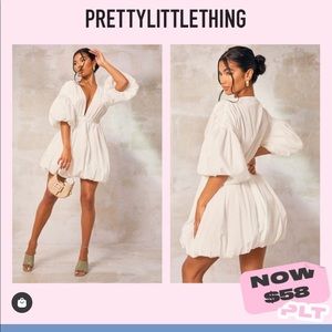 Pretty Little Thing white puff dress